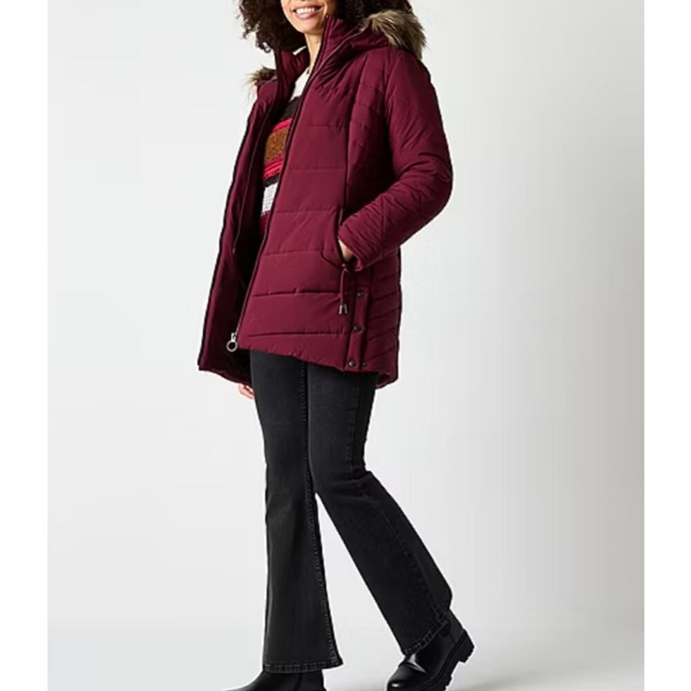 Maralyn And Me Hooded Heavyweight Womens Juniors Puffer Jacket, Sz M -- NWT - Picture 13 of 14